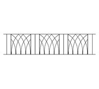 Abbey Modern Metal Railing Panel 1830mm Gap x 395mm High Galvanised Fence Fencing ABZP06
