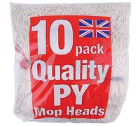Abbey No. 16 PY Socket Mop Heads (Pack Of 10) in White Abbey White