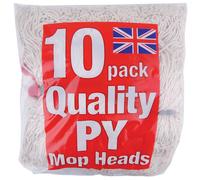 Abbey No. 16 PY Socket Mop Heads (Pack Of 10)One Size White ST5965