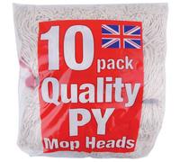 Abbey No. 16 Py Socket Mop Heads (Pack Of 10) White (One Size)