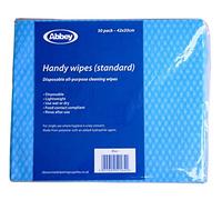 Abbey Pack of 50 Disposable J Cloths Non Woven Wipes - All Purpose Blue Cleaning Cloths - J Cloth to Clean Surfaces, Bathroom, Windows, Dish Cloth -Kitchen Cloth 42 x 35cm (Blue)