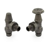 Abbey Pewter Manual Radiator Valve & Lockshield