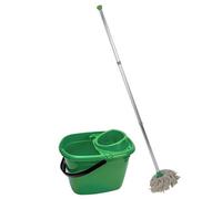 Abbey Professional Mop And Bucket Kit With Two Mop Heads, Green