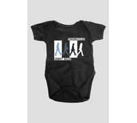 Abbey Road Crossing Colours Baby Grow The Beatles Black 0-3 m