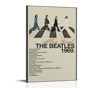 Abbey Road-The BeatlesPainting Art Poster Canvas Art Wall Decoration Home Bedroom Aesthetics Painter Living Deco Strong Wall Painting Room DecoratedFrame-style16x24inch(40x60cm)