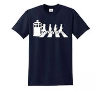 Abbey Road Timelords T-Shirt Funny Novelty Mens Gift Present Top Tee(Navy,S)