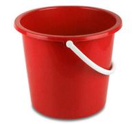 Abbey Round Plastic Homeware Bucket -Red