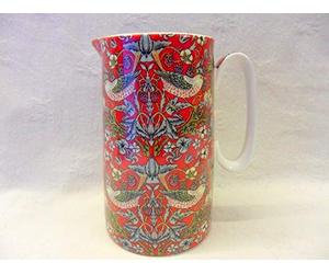 Abbeydale Collection William Morris red strawberry thief extra large jug by The