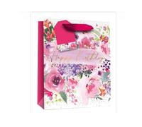 AbbeyShake gift bags large size multidesign - Pack of 6 (Rose gold Happy Birthday)