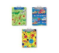 AbbeyShake gift wraps and gift tags bundle - pack of 6 sheets & 6 tags (Children Birthday Boy Girl)