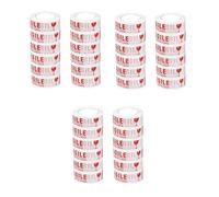 AbbeyShake low noise heavy duty fragile packing tape 48mm x 66m - pack of 36 rolls - for parcels and boxes (36)