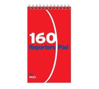 AbbeyShake spiral reporter’s notepad wirebound notebook 160 pages 210x124mm (Pack of 20 Pads, 160 Pages)