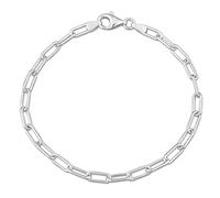 Abbie+Cleo Italian 925 Sterling Silver Paper Clip Link Bracelet - For Men and Women - 3.5mm, 5mm, 6mm - Available in Sterling Silver, Yellow Gold Plated Sterling Silver or Rose Gold Plated, 3.5MM