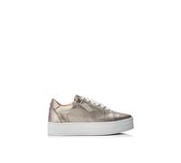 'Abbiy' Leather Casual Trainers Moda In Pelle Gold 3