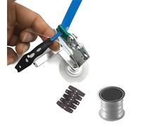 AbbiyyZ Slingshot Band Tying Tool Kit, Includes 5 Leather Pockets, 1 Elastic Rope, for Flat/Tubular Slingshot Bands, DIY Slingshot Rubber Band Binding Jig, Single Person Replacement Slingshot Bands