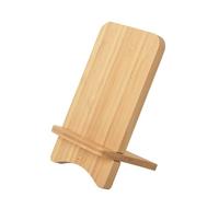Abbolinxus Solid Wood Simple Phone Stand, Desktop Stand, iPad Tablet Display Stand, Compatible with All Phones (Bamboo)