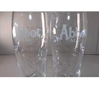 ABBOT ALE PINT GLASS x 2