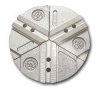 Abbott 12" Chuck,12" Dia.,4" Height,0.827 Slot,1.181 Hole Spacing,16mm Size,3-1/2" J,45.3 Chuck,45.3 Lbs. Wt.,Aluminum 1.5mm X 60Dg. Serrated Pie Jaw