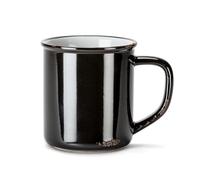 Abbott Collection 27-Enamel/Mug BLK Enamel Look Stoneware Mug, Black