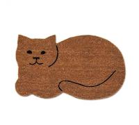 Abbott Collection 35-PFW-SH-1390 Resting Cat Shaped Doormat, 18" x 30"