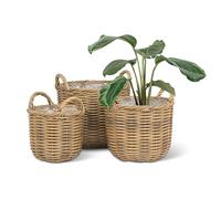 Abbott Collection Basket, Plastic Metal, Natural, 9.5 to 13.5" D