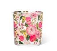 Abbott Collection Bright Florals Votive Candle Holder - Glass, Multicolor (3" H)
