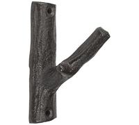 Abbott Collection Cast Iron Single Branch Wall Hooks, Brown