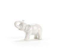 Abbott Collection Ceramic Elephant Figurine, White (Small)