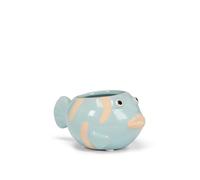 Abbott Collection Ceramic Fish Planter - Blue, Small (2" H)