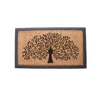 Abbott Collection Coir Tree of Life Doormat w/Border