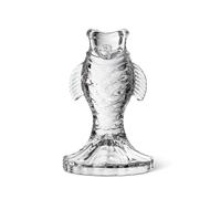 Abbott Collection Fish Taper Candle Holder - Glass, Clear (5" H)