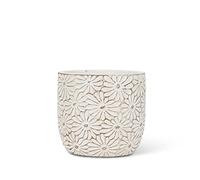 Abbott Collection Home Small Round Daisy Planter
