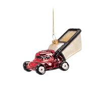 Abbott Collection Lawnmower Ornament. Pack of 1 - Glass, Red/Black (3 inches H)