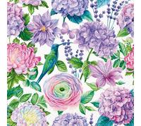 Abbott Collection Luncheon Purple Delight Disposable Napkins. Pack of 20 - Paper, Purple/Pink (6.5" SQ)