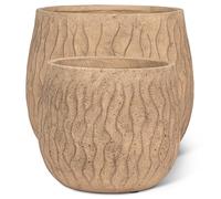 Abbott Collection Planter, Concrete Fiberglass, Terracotta