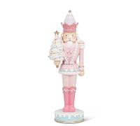 Abbott Collection Shiny Large Candy Nutcracker Decorative Figurine - Resin, Pink (18 inches H)