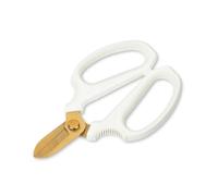 Abbott Collection Short Blade Floral Snips - Stainless Steel/Rubber, Ivory/Gold (6.5 inches L)