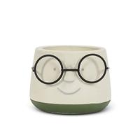 Abbott Collection Small Face Planter with Glasses-3.5" D
