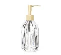 Abbott Collection Soap Pump, Glass Plastic, Gold, 7.5" H