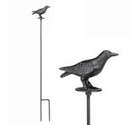Abbott Collection Standing Crow Garden Stake, 33-Inch, Cast Iron, Black