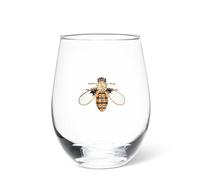 Abbott Collection Stemless Wine Glass with Jeweled Bee