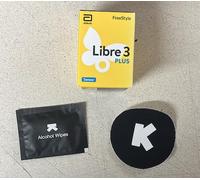 Abbott Freestyle Libre 3 Plus Sensor for diabetes monitoring CGM for UK, White, plus FREE alcohol wipe and water proof CGM patch