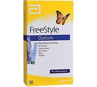Abbott Freestyle Optium Blood Glucose Test Strips, 50 Strips