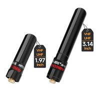 ABBREE Dual Band VHF UHF 136-174MHz 400-470MHz Ham Radio Antenna SMA-Female Short Stubby Antenna for Baofeng UV-5R 5RM BF-F8HP/Pro K5PLUS UV-21R AR-152 Radio Accessories,2Pack(1.96-Inch+3.14-Inch)
