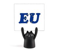 Abbreviation EU Union Combination Memo Holder Cartoon Black Cat Stand Decoration