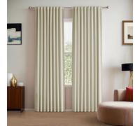 ABBRIGE Floor to Ceiling Curtains for Ceiling Track System or Rod with Hooks Adaptable to Various Hanging Methods - 2 Story Extra Long Tall Curtain 84 to 240 Inch Long Multiple Option,2 Panel