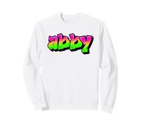 Abby Graffiti Personalized Name Green Pink Women Girls Sweatshirt