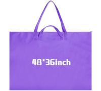 Abbylike 48 x 36 Inch Art Portfolio Bag Large Size Art Supply Bag with Nylon Shoulder Poster Board Storage Bag Waterproof Poster Carrying Case Tote Painting Sketch Bag for Art Work(Purple, 1 Pcs)