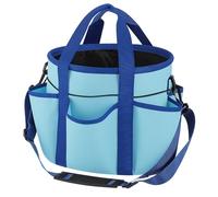 Abbylike Grooming Tote Bag for Horses Organize Tack Tools Equestrian Grooming Kit Care Portable with Multiple Pockets with 7 Pockets for Supplies(Stylish,10.63 x 10.63 x 9.45 Inches,Blue)