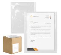 ABC 100 Pack Clear Packing List Envelopes 9.5x12 Inch (24.1x30.5 cm) Size. A4 Adhesive Pockets for Shipping Documents. Waterproof Plastic Envelopes for Invoices Delivery Notes to Parcels